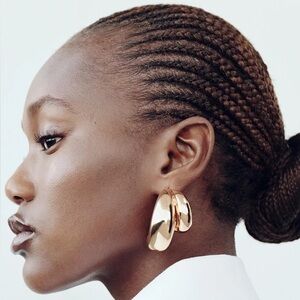 NWT ZARA Earrings, Gold Earrings, Golden, Elegant